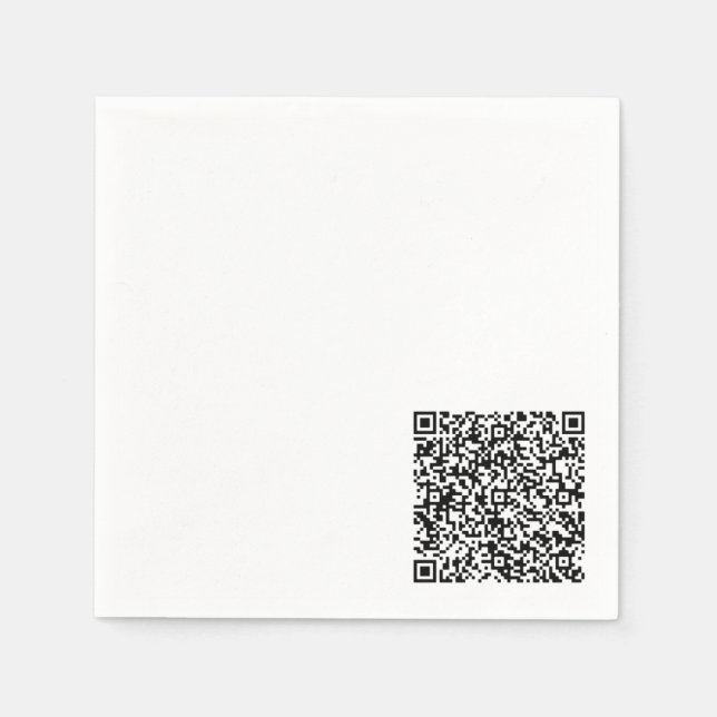 Benutzerdefinierte QR-Code-Scan-Informationen Pers Serviette (Vorderseite)