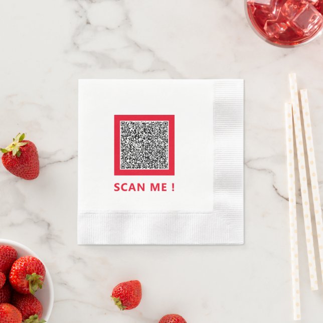 Benutzerdefinierte QR-Code-Scan-Informationen Pers Serviette (Beispiel)