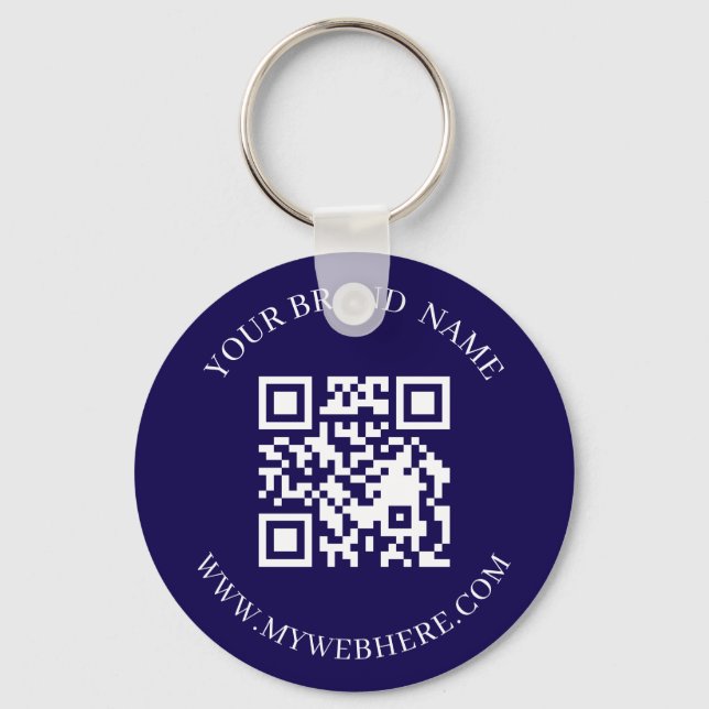 Benutzerdefinierte QR-Code-Textfarbe Promo-Schlüss Schlüsselanhänger (Vorderseite)