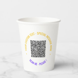 Benutzerdefinierte QR-Code-Textgruppen Wählen Sie Pappbecher