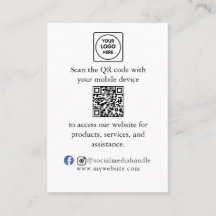 Benutzerdefinierte QR-Code-Unternehmensbranding-Ka