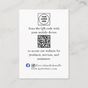 Benutzerdefinierte QR-Code-Unternehmensbranding-Ka Visitenkarte