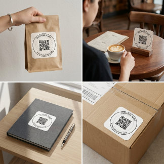 Benutzerdefinierte QR-Code-Unternehmensmarkierung Quadratischer Aufkleber