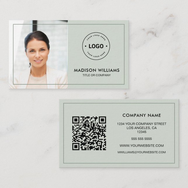 Benutzerdefinierte QR-Code-Visitenkarte für Foto Visitenkarte (Vorne/Hinten)