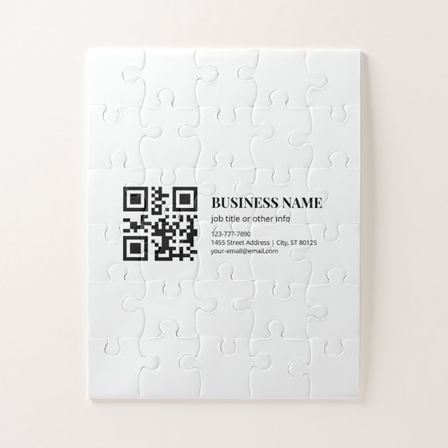Benutzerdefinierte QR-Code-Vorlage für Geschäftsna (Vertikal)