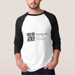 Benutzerdefinierte QR-Code-Vorlage für Geschäftsna T-Shirt