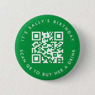 Benutzerdefinierte Qr-Codes Cash App Geburtstags-P Button