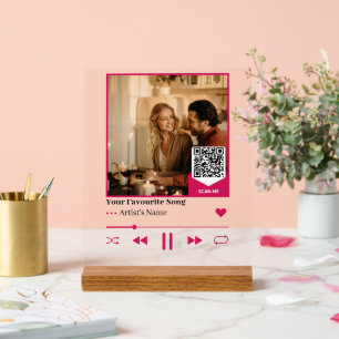 Benutzerdefinierte QR-Musik-Foto-Plakette mit roma Acrylschild
