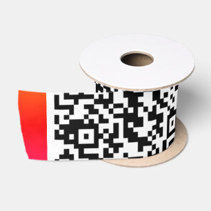Benutzerdefinierte QR-Scan-Info Personalisierte Mu Satinband