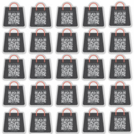 Benutzerdefinierte QR-Werbecode-Shopping-Sticker Aufkleber
