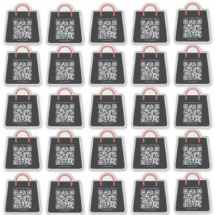 Benutzerdefinierte QR-Werbecode-Shopping-Sticker Aufkleber