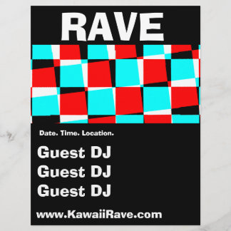 Benutzerdefinierte Rave-Flyer für Funky Checkerboa Flyer