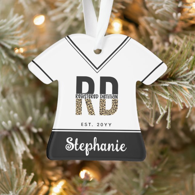 Benutzerdefinierte RD registrierte Dietitian Leopa Ornament (Baum)