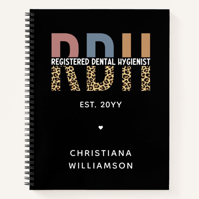 Benutzerdefinierte RDH registrierte Zahnhygieniker Notizbuch (Vorderseite)