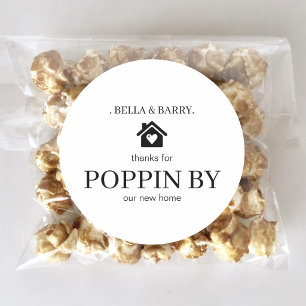 Benutzerdefinierte Realtor-Open-House-Housewarming Rechteckiger Aufkleber