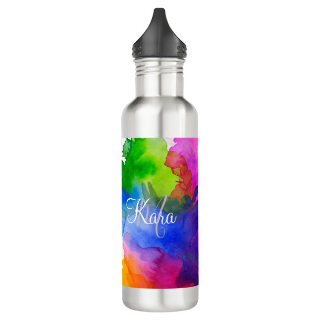Benutzerdefinierte Regenbogenfarbe Edelstahlflasche (Links)