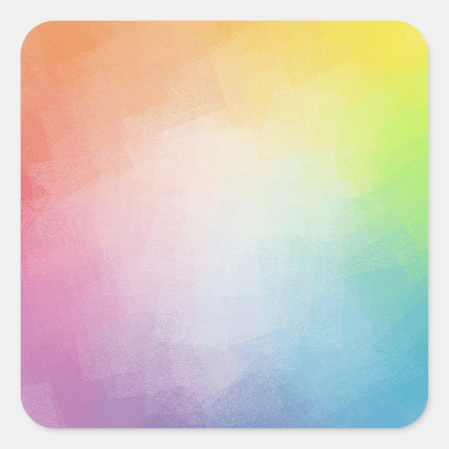 Benutzerdefinierte Regenbogenfarben Blank Template Quadratischer Aufkleber (Vorderseite)