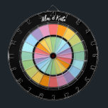 Benutzerdefinierte Regenbogenforelle-Positivität L Dartscheibe<br><div class="desc">Benutzerdefinierte Regenbogenforelle-Positivität LGBT Pastellfarben</div>