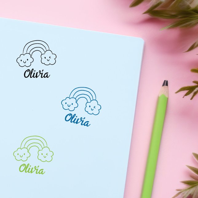 Benutzerdefinierte Regenbogensignatur Gummistempel (Von Creator hochgeladen)