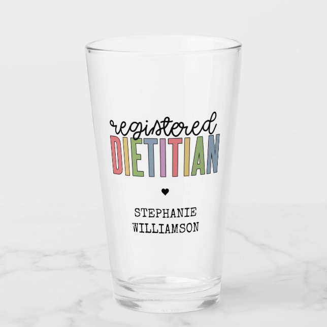 Benutzerdefinierte registrierte Diätitin mehrfarbi Glas (Vorderseite)