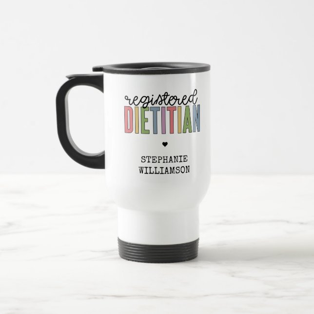 Benutzerdefinierte registrierte Diätitin mehrfarbi Reisebecher (Links)