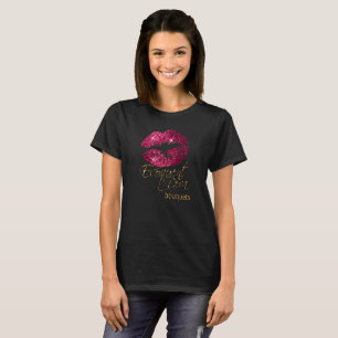 Benutzerdefinierte Reihenfolge - Hot-Pink-Lippen T-Shirt