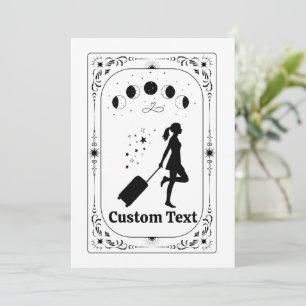Benutzerdefinierte Reise Liebhaber Tarot Whimsy Fo Einladung