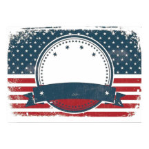 Benutzerdefinierte Retro-Amerikanische Flag-Monogr