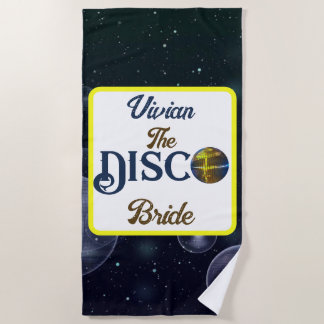 Benutzerdefinierte Retro-Disco-Junggesellinnenpart Strandtuch