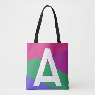 Benutzerdefinierte Retro-Farbblock-Monogramm-Tasch Tasche