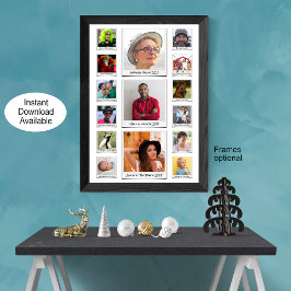 Benutzerdefinierte Retro-FotoCollage und Text Poster