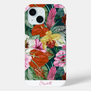 Benutzerdefinierte Retro-Küstenparadiesblüten Case-Mate iPhone Hülle