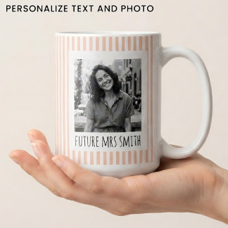 Benutzerdefinierte Retro-Orange-Streifen Mr und Mr Kaffeetasse