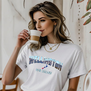 Benutzerdefinierte Retro Wellington Neuseeland Lan T-Shirt