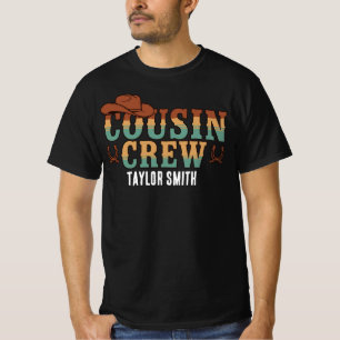Benutzerdefinierte Retro-Western-Cowboy-Cousin-Cre T-Shirt