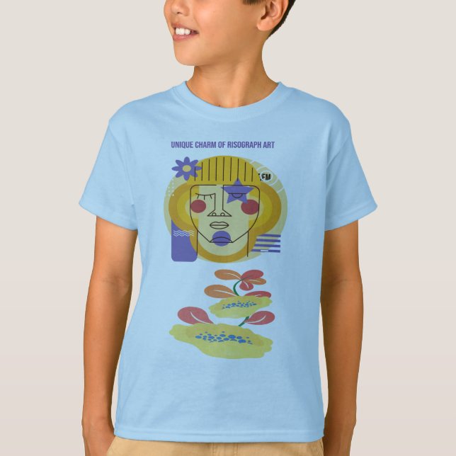 Benutzerdefinierte Risograph-Artwork T-Shirt (Vorderseite)