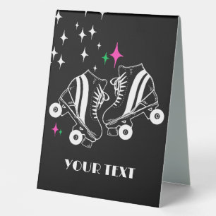 Benutzerdefinierte Roller-Skate Skaten Black Disco Tischaufsteller