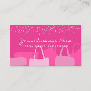 Benutzerdefinierte rosa Bags Visitenkarte