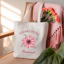 Benutzerdefinierte rosa Blumen-Junggesellinnenabsc
