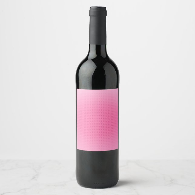 Benutzerdefinierte rosa Farbleere Trendy Elegant-V Weinetikett (Vorderseite)