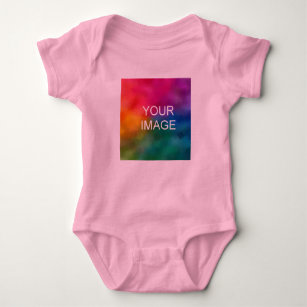 Benutzerdefinierte rosa Farbvorlage Hinzufügen ein Baby Strampler