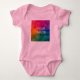 Benutzerdefinierte rosa Farbvorlage Hinzufügen ein Baby Strampler (Vorderseite)