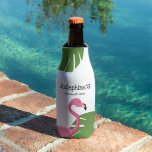 Benutzerdefinierte rosa Flamingo Ziel Junggesellin Flaschenkühler