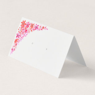 Benutzerdefinierte rosa florale Swag Stud Earring  Visitenkarten