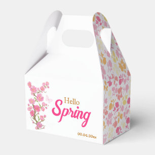 Benutzerdefinierte rosa Frühlingsblumen Geschenkbo Geschenkschachtel
