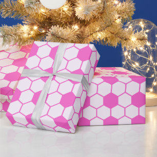 Benutzerdefinierte rosa Fußballliebhaber-Fußballbe Geschenkpapier