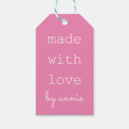 Benutzerdefinierte rosa Gift-Tags Geschenkanhänger
