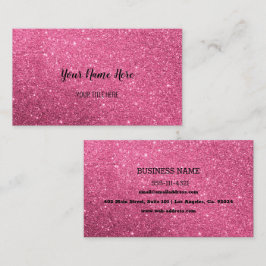 Benutzerdefinierte rosa Glitzer-Visitenkarte Visitenkarte