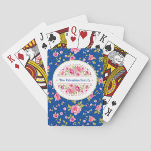 Benutzerdefinierte rosa Rosen Spielkarten