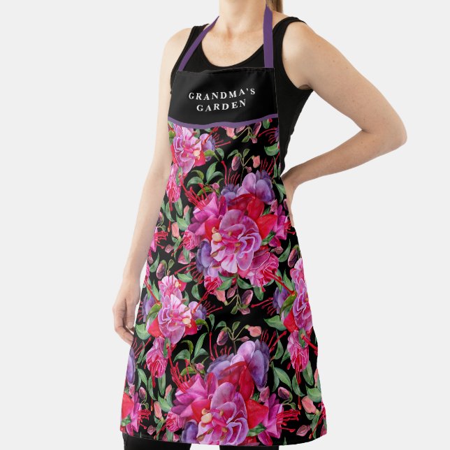 Benutzerdefinierte rosa und schwarze Wasserfarbe F Schürze (InSitu)